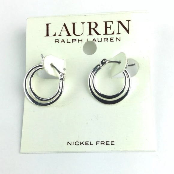 Lauren Ralph Lauren Jewelry - NEW LRL Womens Silver Tone Small Hoop Earrings